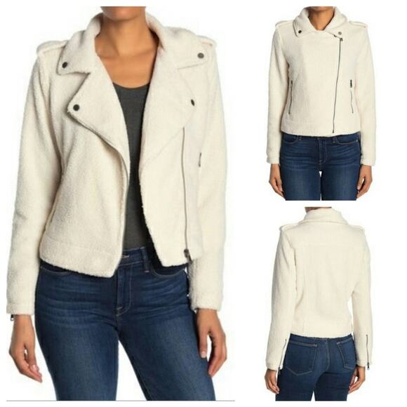 Max Studio Faux Shearling Moto Jacket - XL - NWT - Picture 2 of 9